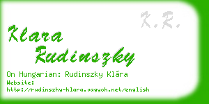 klara rudinszky business card